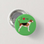 Badge Rond 2,50 Cm J'aime mon Harrier (Devant & derrière)