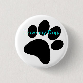 Badge Rond 2,50 Cm J'aime mon insigne de chien
