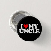 BADGE ROND 2,50 CM J'AIME MON ONCLE (Devant & derrière)