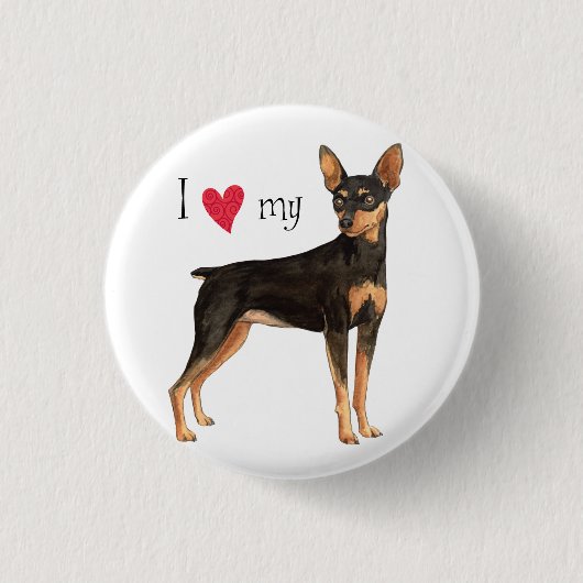 Badge Rond 2,50 Cm J'aime mon Pin de minute (Devant)