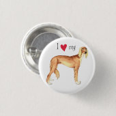 Badge Rond 2,50 Cm J'aime mon Saluki (Devant & derrière)