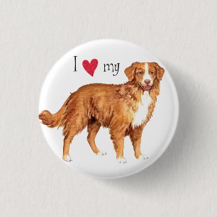 Badge Rond 2,50 Cm J'aime mon Toller