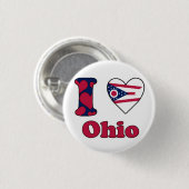 Badge Rond 2,50 Cm J'aime Ohio (Devant & derrière)