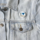 Badge Rond 2,50 Cm J'aime Oklahoma (En situation)