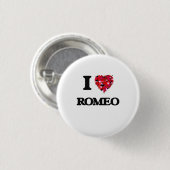 Badge Rond 2,50 Cm J'aime Romeo (Devant & derrière)