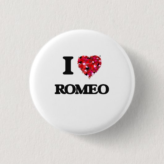 Badge Rond 2,50 Cm J'aime Romeo (Devant)