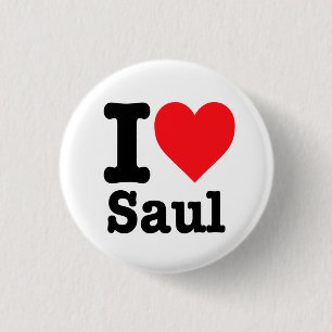 Badge Rond 2,50 Cm "J'aime Saul"