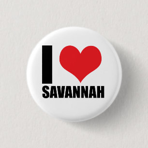 Badge Rond 2,50 Cm J'aime Savannah