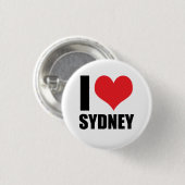 Badge Rond 2,50 Cm J'aime Sydney (Devant & derrière)