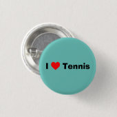Badge Rond 2,50 Cm J'aime Tennis Mint Green (Devant & derrière)