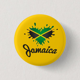 Badge Rond 2,50 Cm Jamaïcain Love Jah Rastafari Reggae Rasta Button