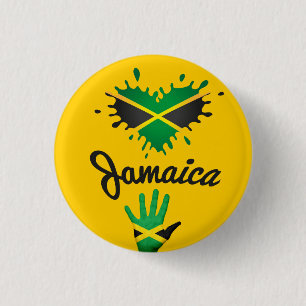 Badge Rond 2,50 Cm Jamaïcain Love Jah Rastafari Reggae Rasta Button
