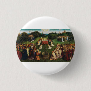 Badge Rond 2,50 Cm Jan van Eyck Adoration de l'Agneau mystique Art