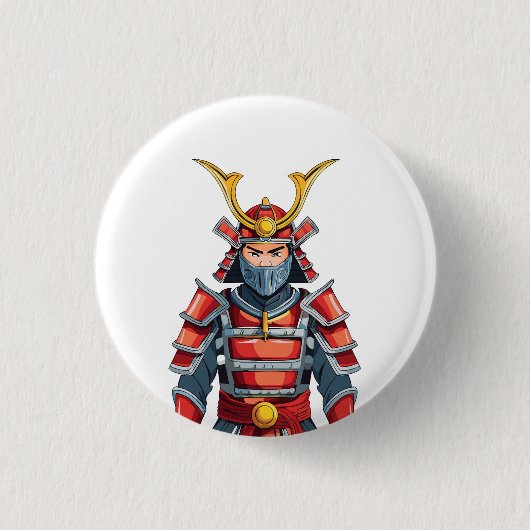 Badge Rond 2,50 Cm Japanese samurai (Devant)
