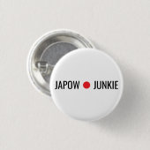 Badge Rond 2,50 Cm Japow Junkie  (Devant & derrière)