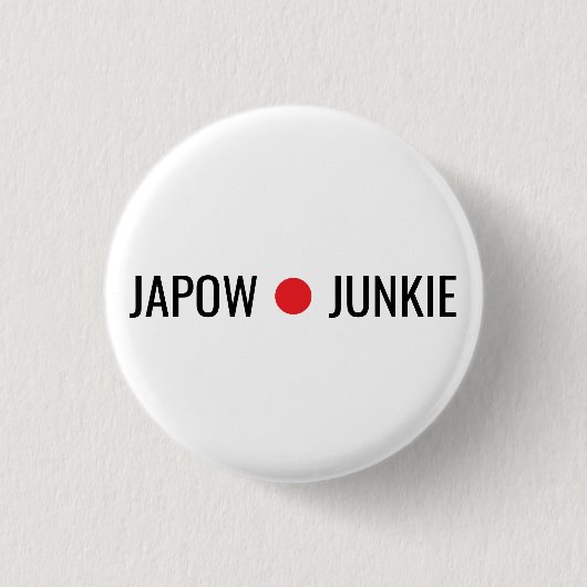 Badge Rond 2,50 Cm Japow Junkie  (Devant)