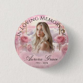 Badge Rond 2,50 Cm Jardin céleste du Mémorial Rose Bouton LIA003