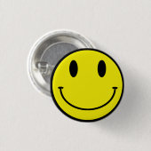 Badge Rond 2,50 Cm Jaune acide de bouton (Devant & derrière)