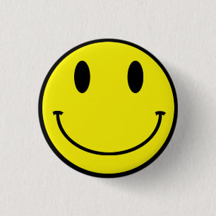 Badge Rond 2,50 Cm Jaune acide de bouton