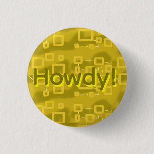 Badge Rond 2,50 Cm Jaune Géométrique