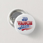 Badge Rond 2,50 Cm JD Vance 2028 (ssol) (Devant & derrière)