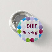 Badge Rond 2,50 Cm Je Cesse De Fumer Aquarelle Points Art Inspiration (Devant & derrière)