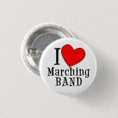 Badge Rond 2,50 Cm Je coeur Marching BAND (Devant & derrière)