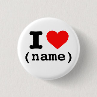 Badge Rond 2,50 Cm "JE COEUR" (nom personnalisable)