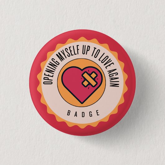 Badge Rond 2,50 Cm Je me suis à nouveau ouvert à l'amour (Devant)
