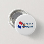 Badge Rond 2,50 Cm Je parle français (Devant & derrière)