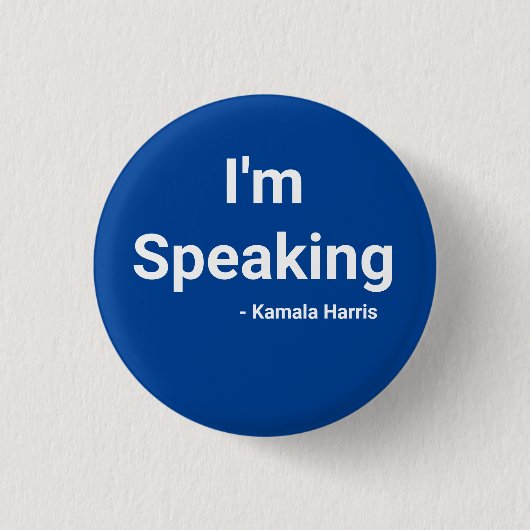 Badge Rond 2,50 Cm Je parle - Kamala Harris (Devant)