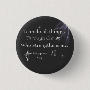 Badge Rond 2,50 Cm Je peux faire toutes choses Écriture