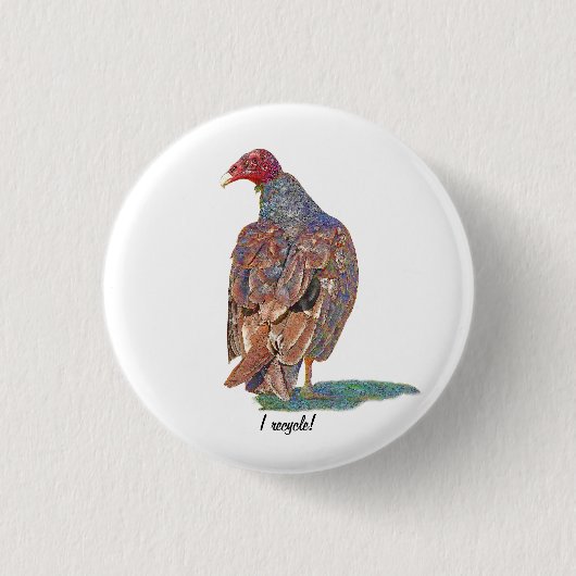 BADGE ROND 2,50 CM JE RÉUTILISE (Devant)