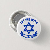 Badge Rond 2,50 Cm Je suis avec Israël (Devant & derrière)