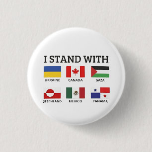 Badge Rond 2,50 Cm Je Suis Avec Le Canada Mexique Gaza Ukraine