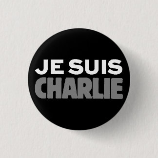 Badge Rond 2,50 Cm Je Suis Charlie - je suis noir de Charlie