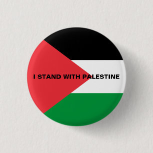 Badge Rond 2,50 Cm Je suis debout avec la Palestine texte personnalis
