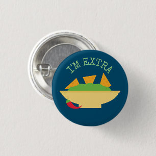 Badge Rond 2,50 Cm "Je suis" guacamole supplémentaire