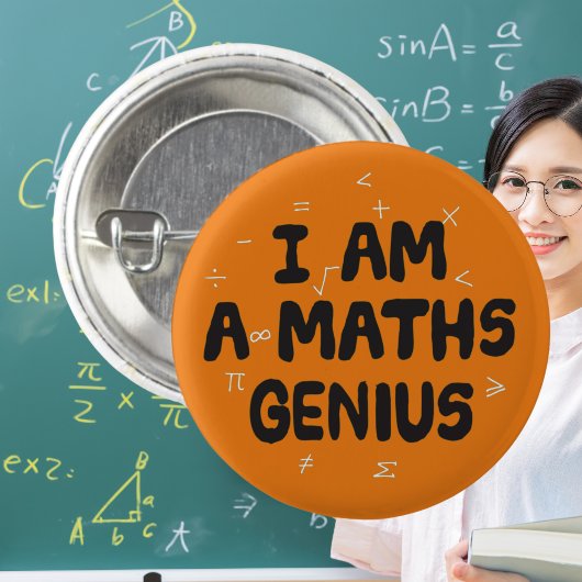 Badge Rond 2,50 Cm Je suis professeur de mathématiques génies mathéma