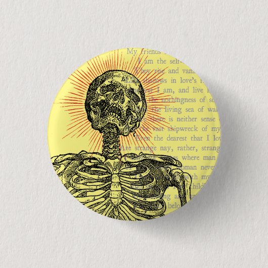 Badge Rond 2,50 Cm Je suis Skeleton ! (Devant)
