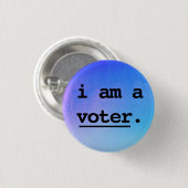 Badge Rond 2,50 Cm je suis un électeur. (Devant & derrière)