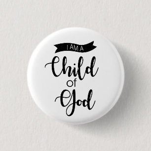 Badge Rond 2,50 Cm Je suis un enfant de bouton de Dieu