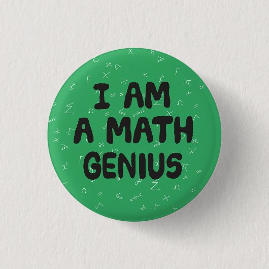 Badge Rond 2,50 Cm Je suis un étudiant en physique mathématique génie (Devant)