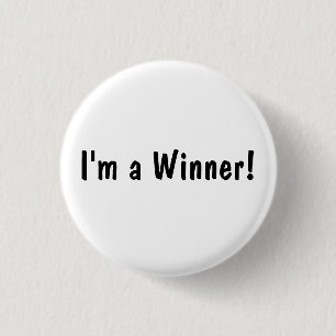 Badge Rond 2,50 Cm Je suis un gagnant !
