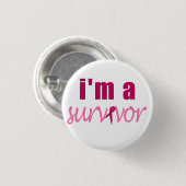 Badge Rond 2,50 Cm Je suis un survivant (Devant & derrière)