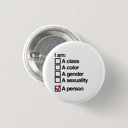 Badge Rond 2,50 Cm Je suis une personne (classe) (Devant & derrière)