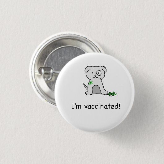 Badge Rond 2,50 Cm Je suis vacciné ! (Devant & derrière)