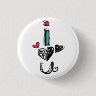 Badge Rond 2,50 Cm je t'aime