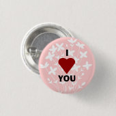 Badge Rond 2,50 Cm Je t'aime bouton (Devant & derrière)