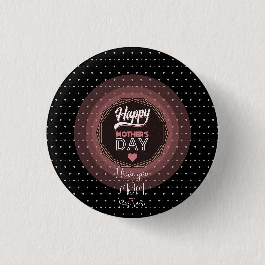 Badge Rond 2,50 Cm Je t'aime maman (Devant)